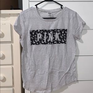 PINK floral tee